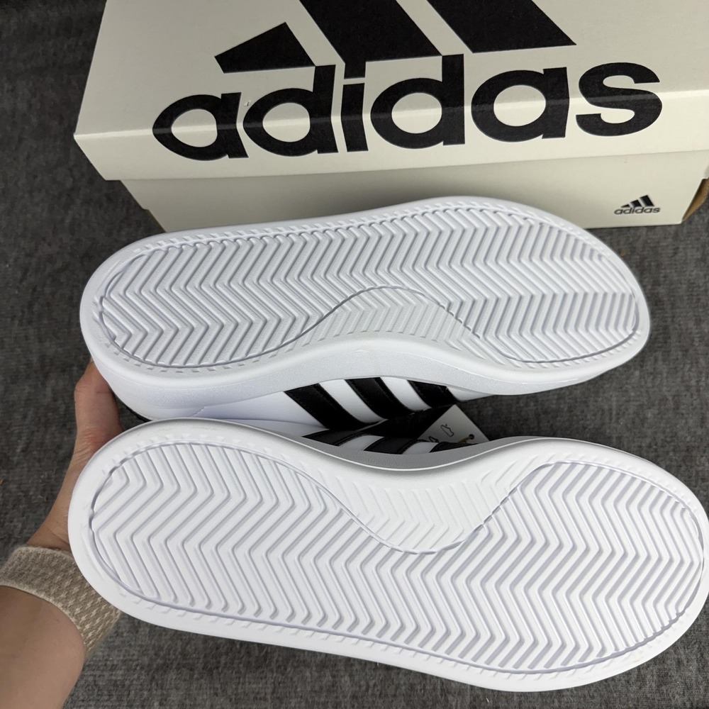 Adidas Grand Court 2.0 Shoes Mens Size 8.5 White Black Low Top Sneakers GW9195 - Picture 10 of 15
